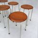 Tabourets néerlandais vintage en contreplaqué, années 1970, ensemble de 4