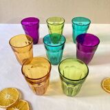 Colorful vintage lemonade glasses, Pasabahce Palaks