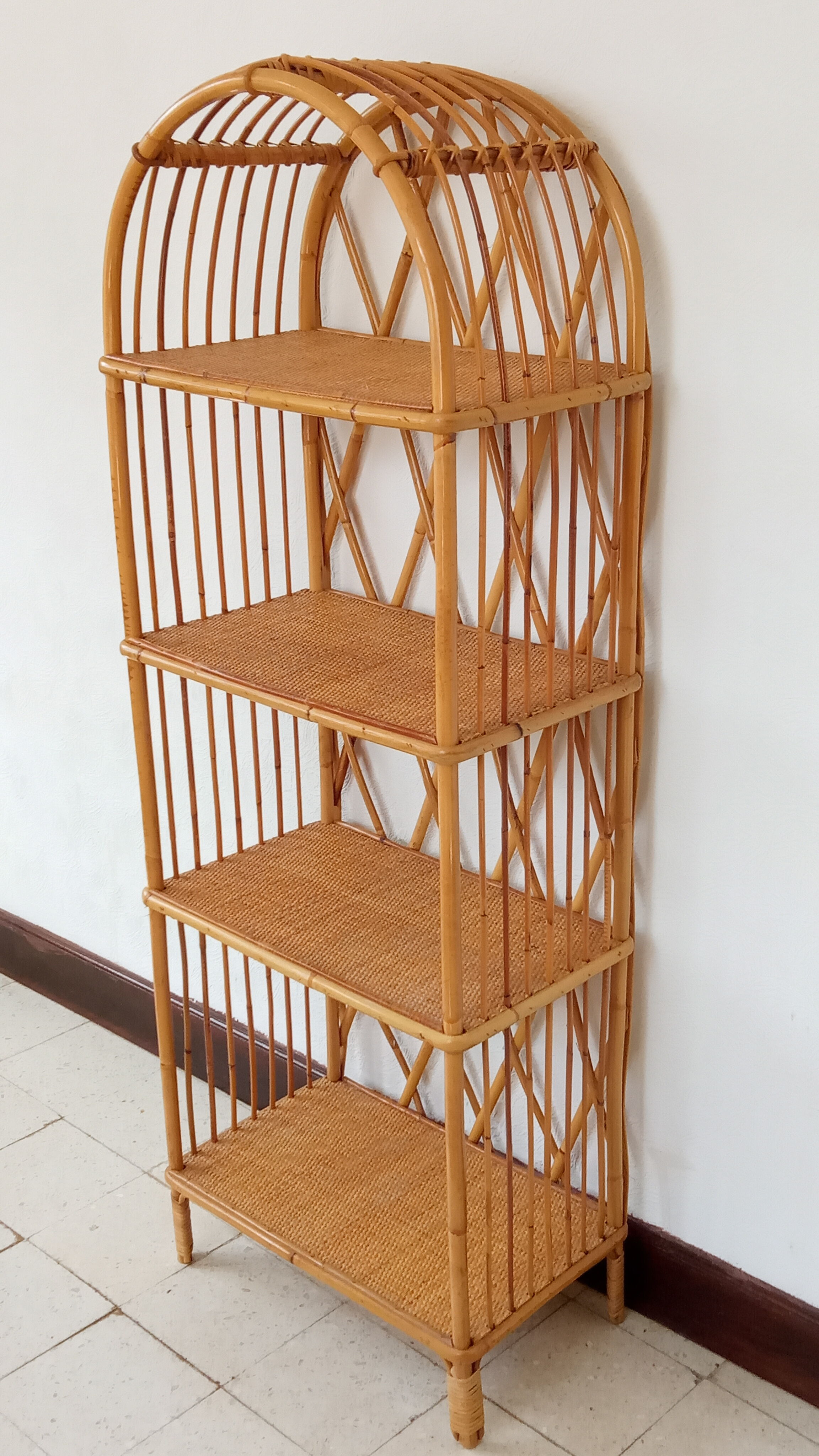 Bookcase in rattan 60/70