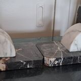 Pair of bookends. Made of marble. Art Deco.