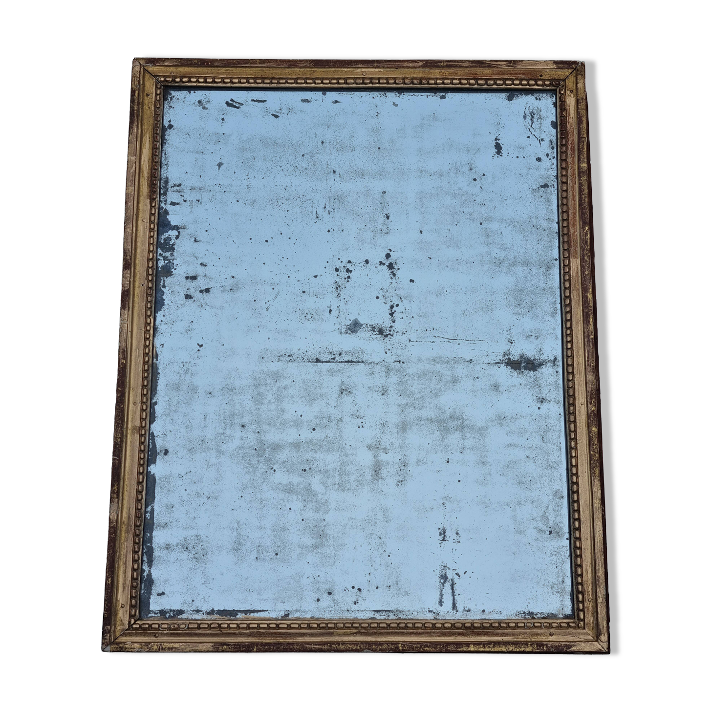Antique mirror in a gilded wooden frame in the Louis XVI style, 19th century, 62x78 cm.