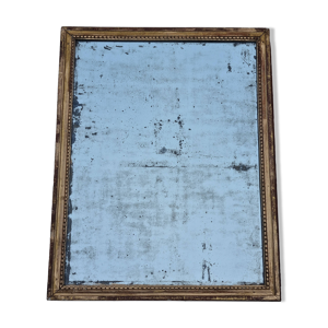 miroir ancien dans cadre - bois