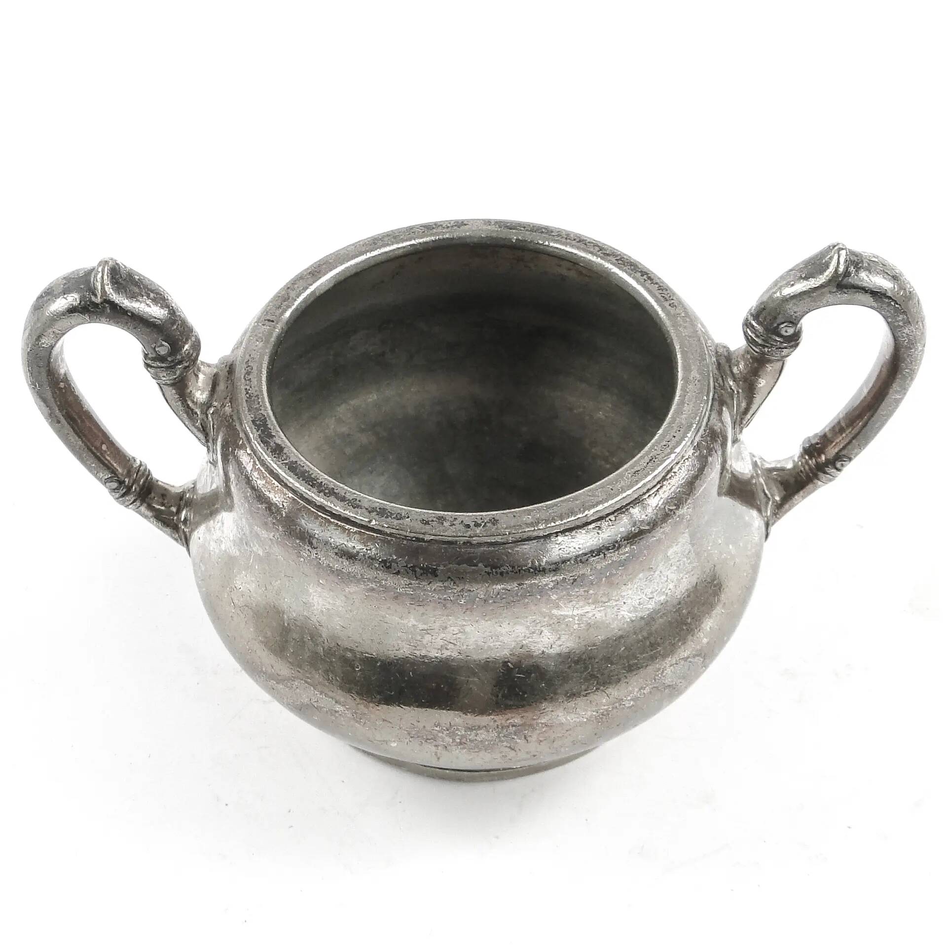 Art Nouveau sugar bowl, silver-plated brass, Germany, early 20th century