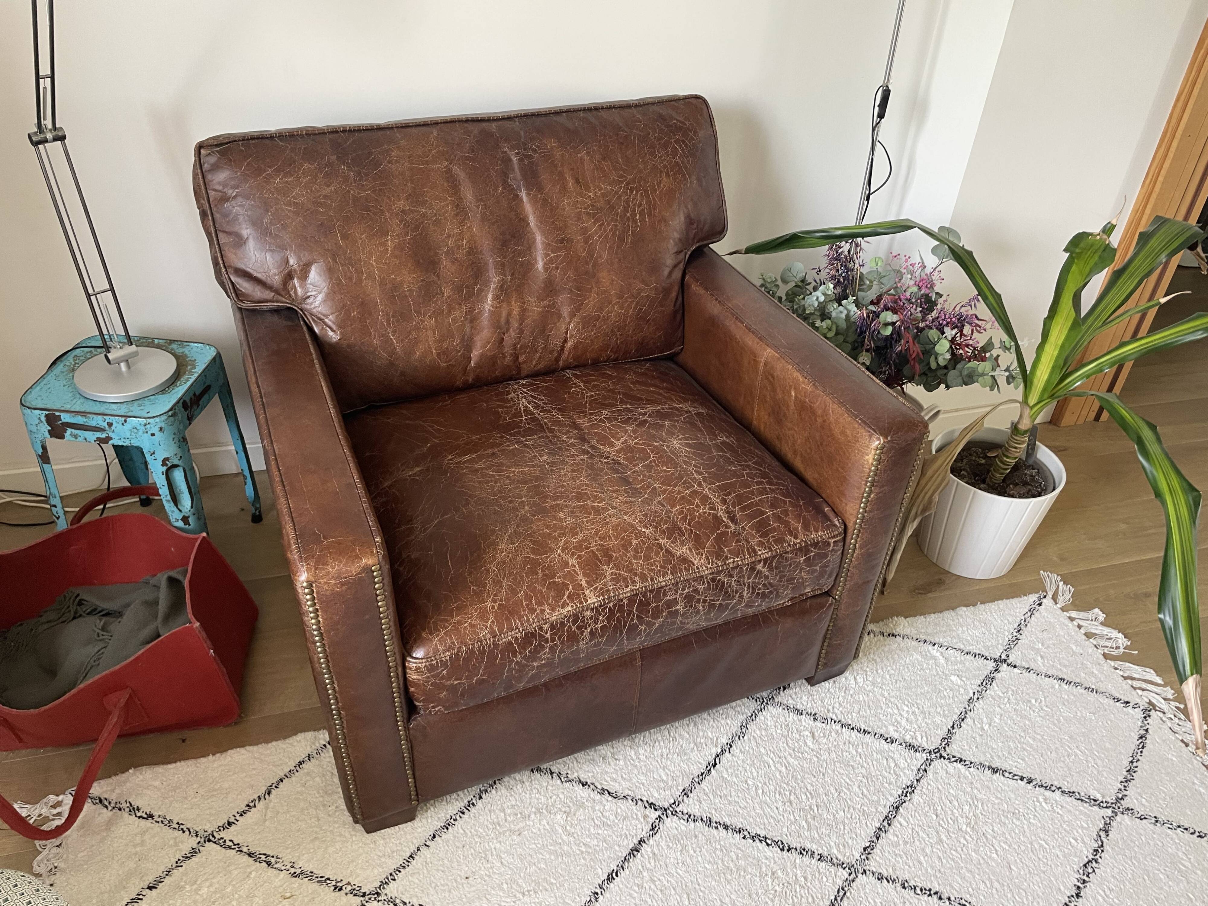 Leather armchair