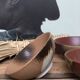 Trio ceramic style bowls brown earth