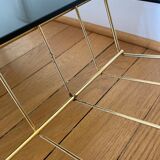 Coffee table 50s metal and glass