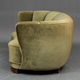 Gorgeous Danish velvet cocktail sofa years 30/40