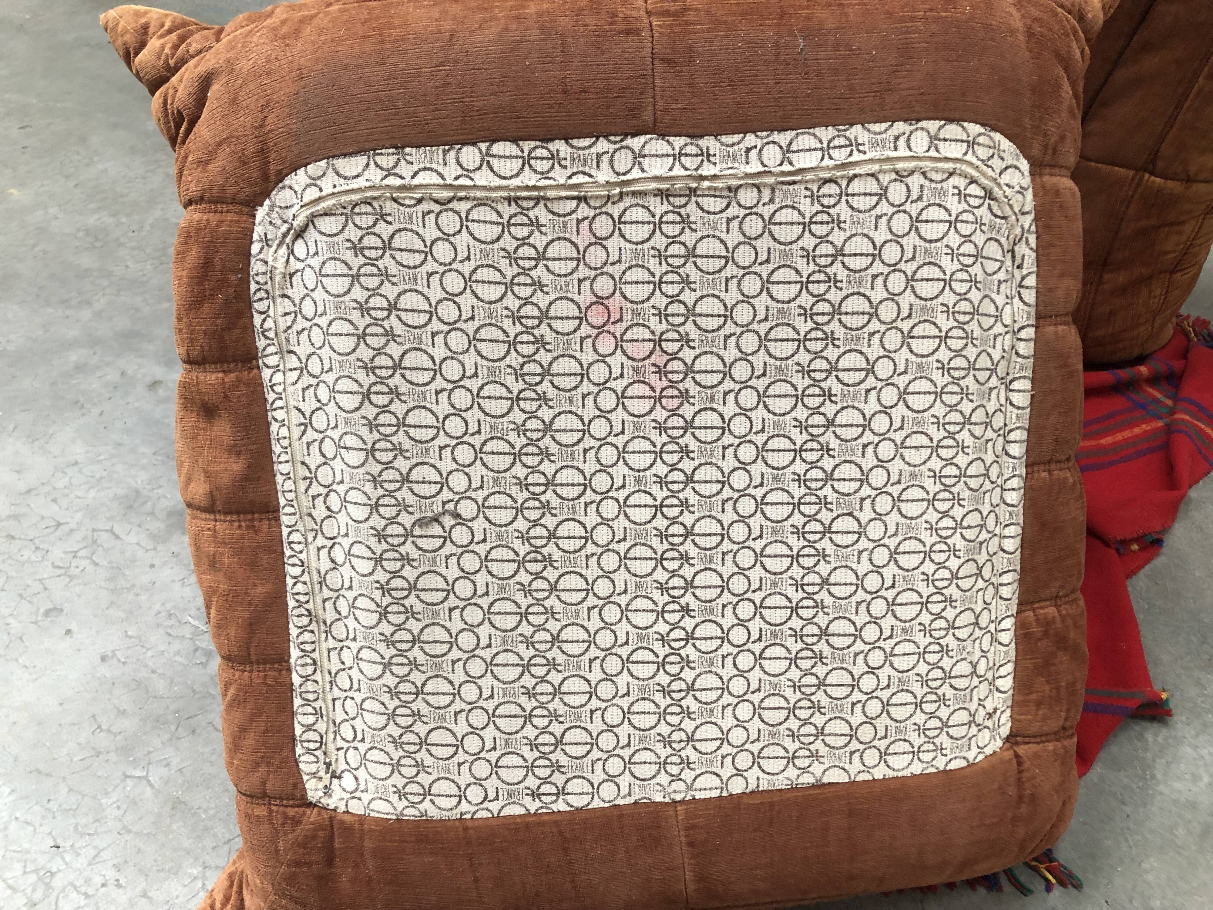 Armchair and pouf Fontana Arte  vintage 1970