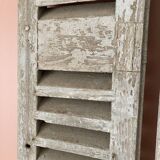 Set of 2 large old louvered shutters