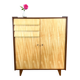 Highboard, striped maple, 1960s