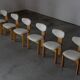 Pine tripod dining chairs - Europe 1970s