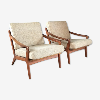 Paire de fauteuils en teck danois vintage par Arne Wahl Iversenc