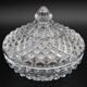Vintage diamond Arques crystal sugar bowl