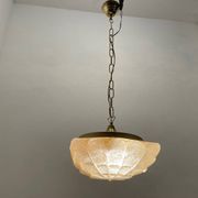 Lot de 2 suspensions lumineuses en verre de Murano, années 1980