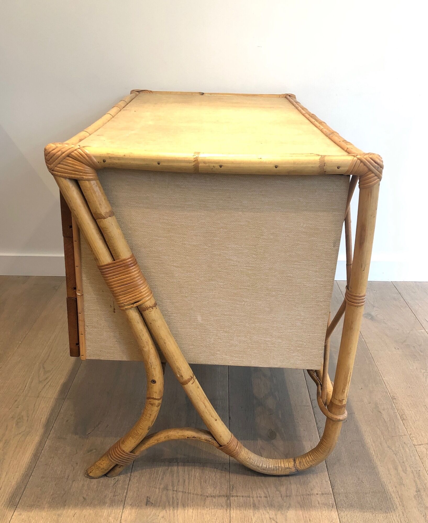 Rattan desk around 1970