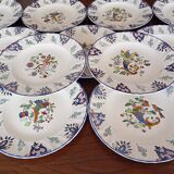 Flat plates "Vieux Rouen" Longwy