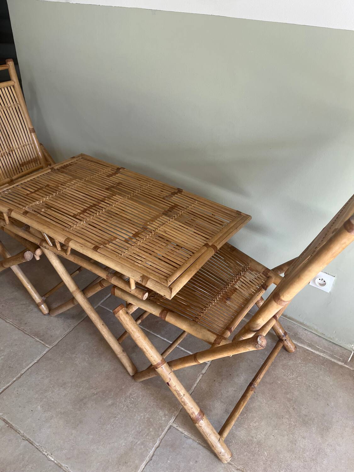 Bamboo table and chairs