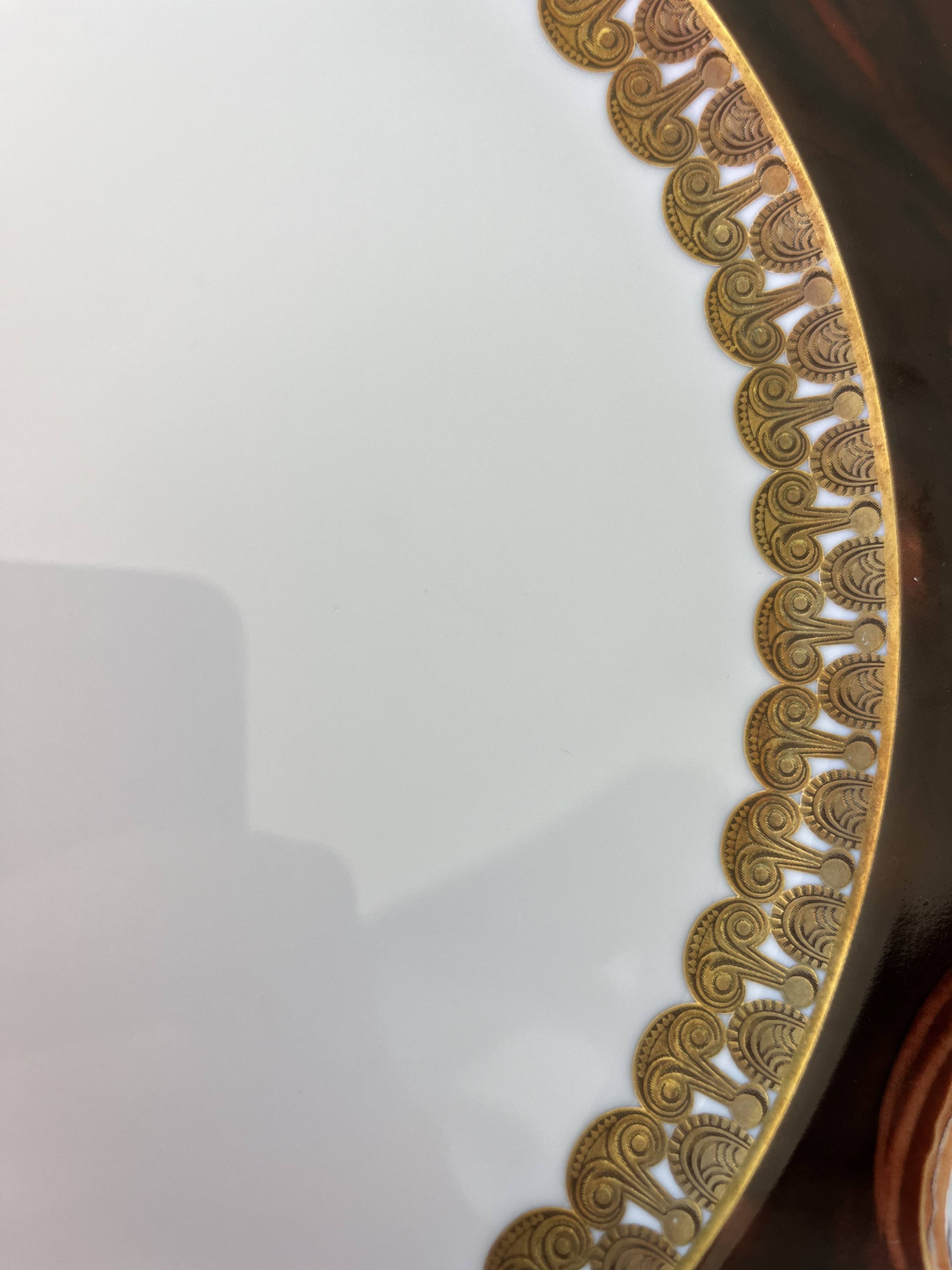 1 plate jacques garcia for bernardaud, limoges alabaster oriental model