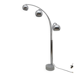 Lampadaire en métal chromé et marbre de style mid-century moderne Goffredo Reggiani, 60.