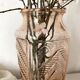 Tall pink art deco vase