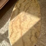 Vintage marble and brass coffee table
