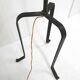 Lampadaire vintage francais tripode 1950 rockabilly metal perforee acier la