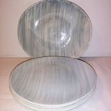 Service oval plates Porcelain de Salins-les-Bains