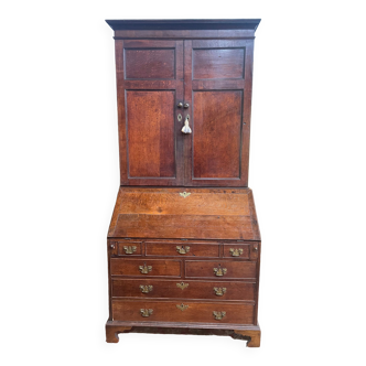 English scriban desk in oak 18th century