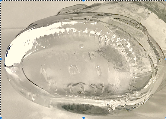 Carafe, bottle shaped fish in glass