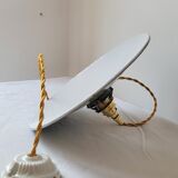 Workshop suspension in enamelled sheet metal