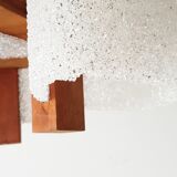 Scandinavian teak and resin 1960 chandelier