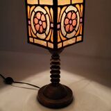 Lampe en bois Art Nouveau