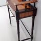 Vintage cherrywood and ebonized beech console table with a drawer, italy