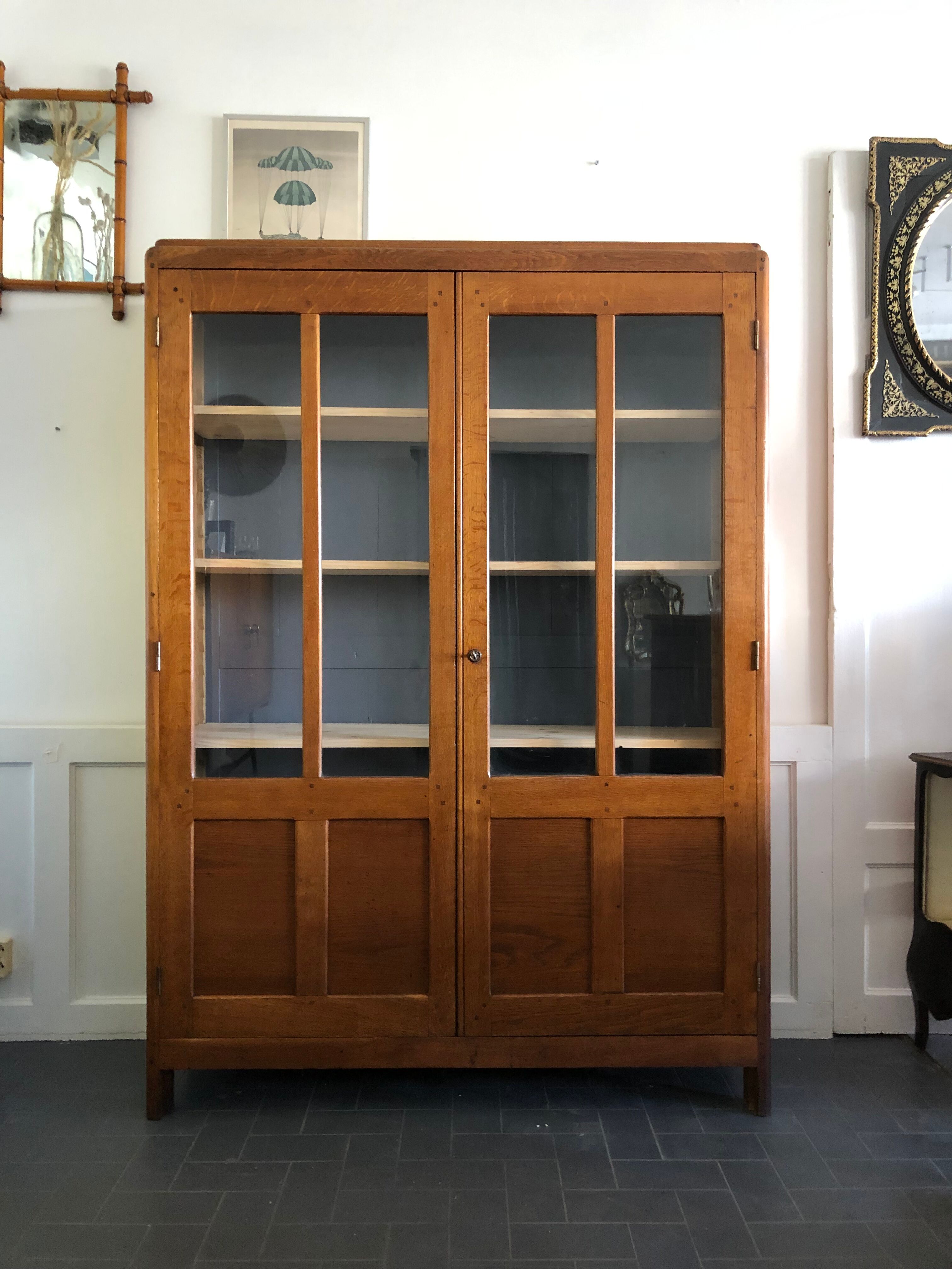 Vintage glass Parisian wardrobe