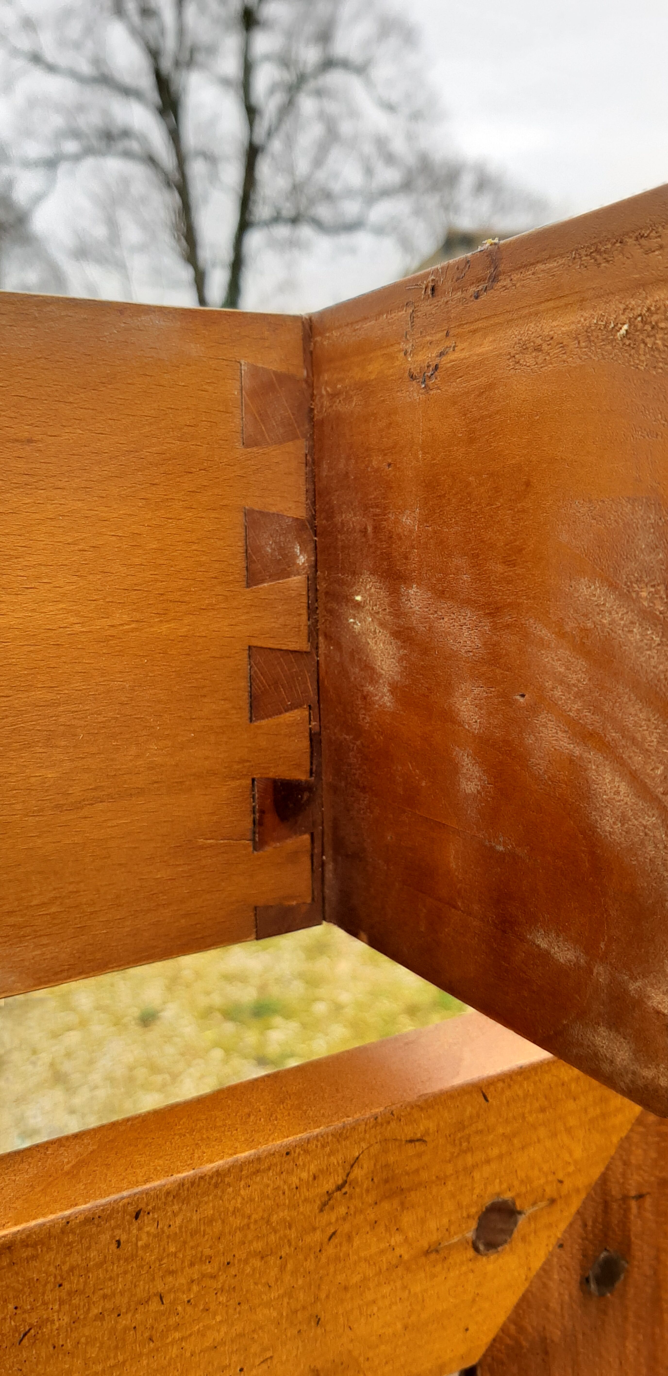 Cherry wood cabinet, 2 doors, 2 drawers