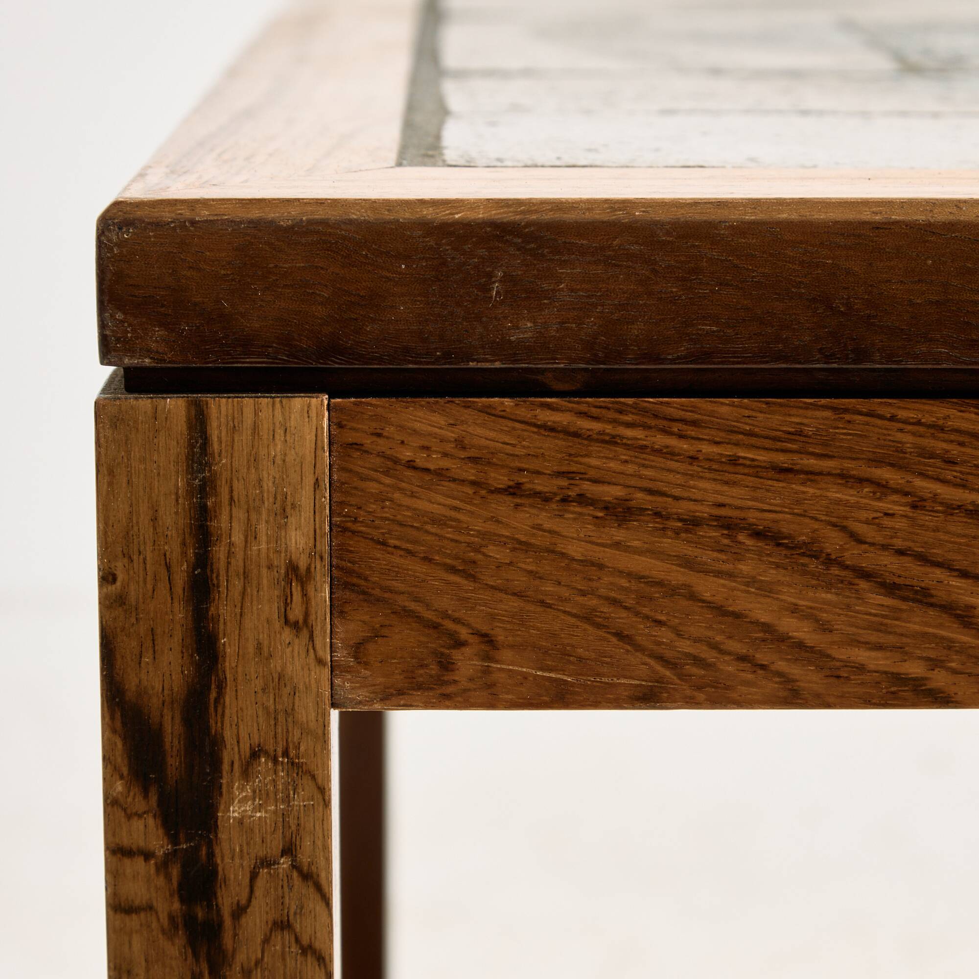 Coffee table in rosewood and ceramic by Lisbeth Sallingboe