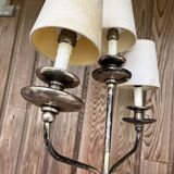 Grande applique murale chandelier métal 1950