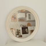 Vintage round resin mirror from the 60s/70s