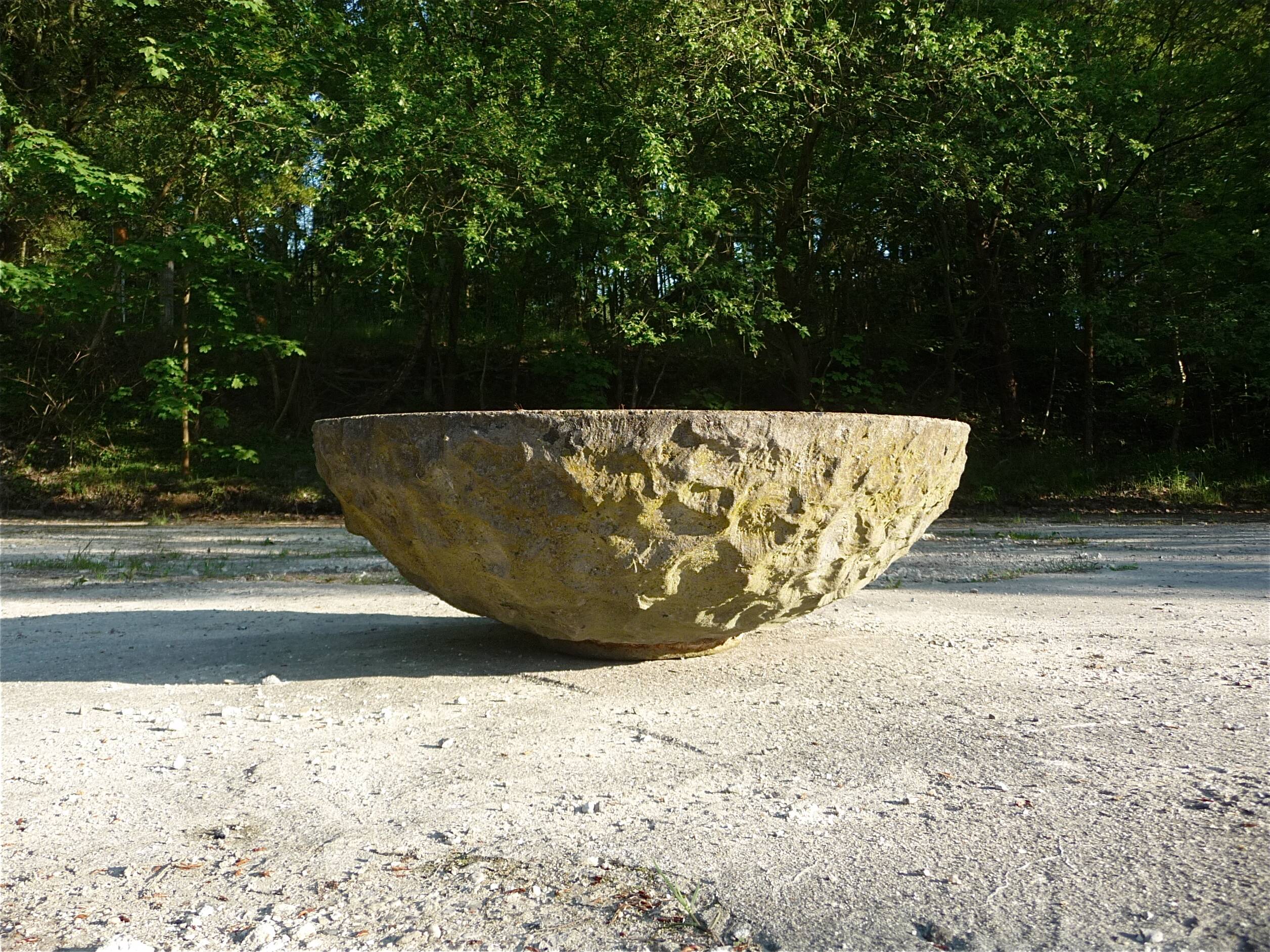 Large brutalist design garden planter bowl, germany 1960s