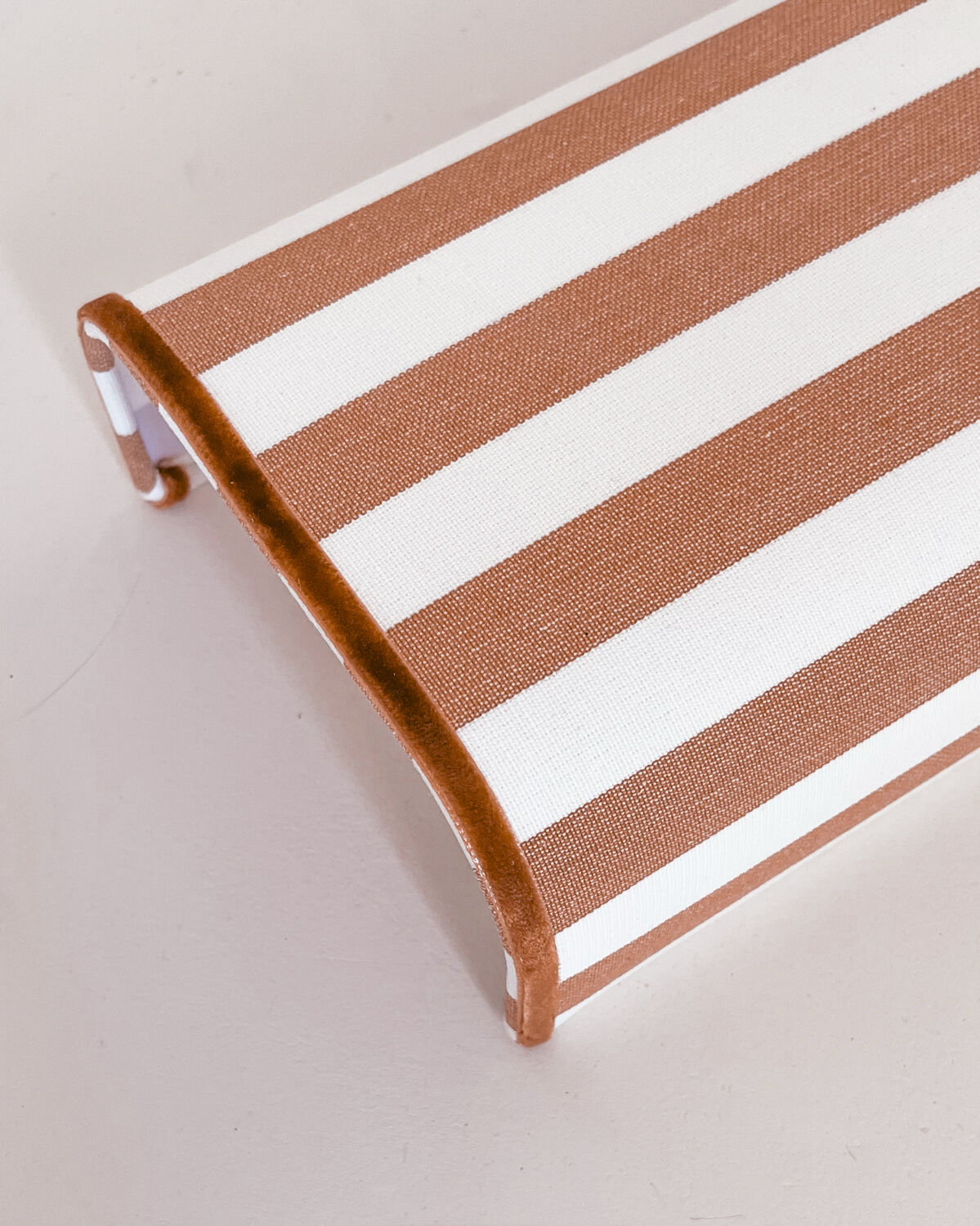 Pair of striped fabric wall sconces