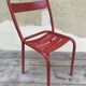 Set of 4 chairs old Tolix T1 metal stackable red vintage