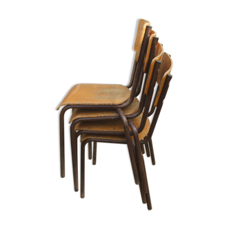 Set of 4 vintage school Chair
