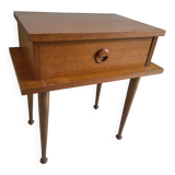 vintage teak bedside table