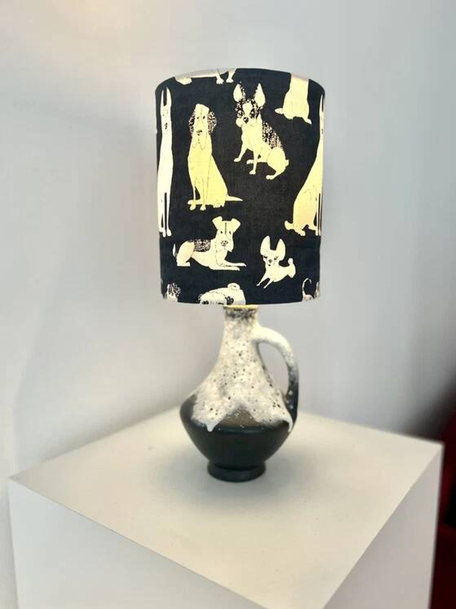 Rare design lamp in ceramic from West Germany by Bay Keramik - cordless, suitable for outdoor use.