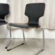 5 vintage chairs in black thermoformed wood