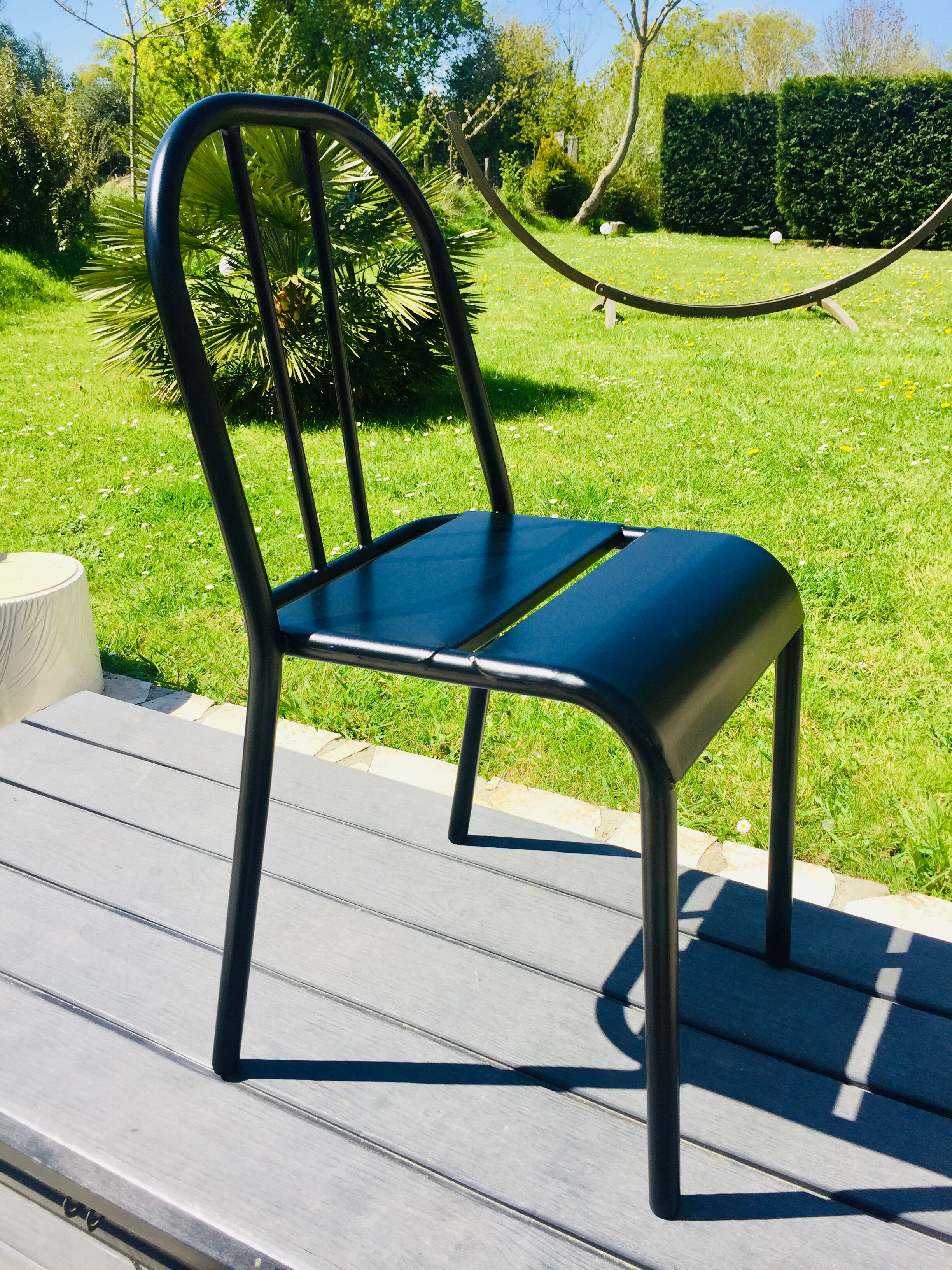 Industrial metal chair