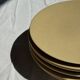 Set of 6 genuine natural stoneware dessert plates D20.5
