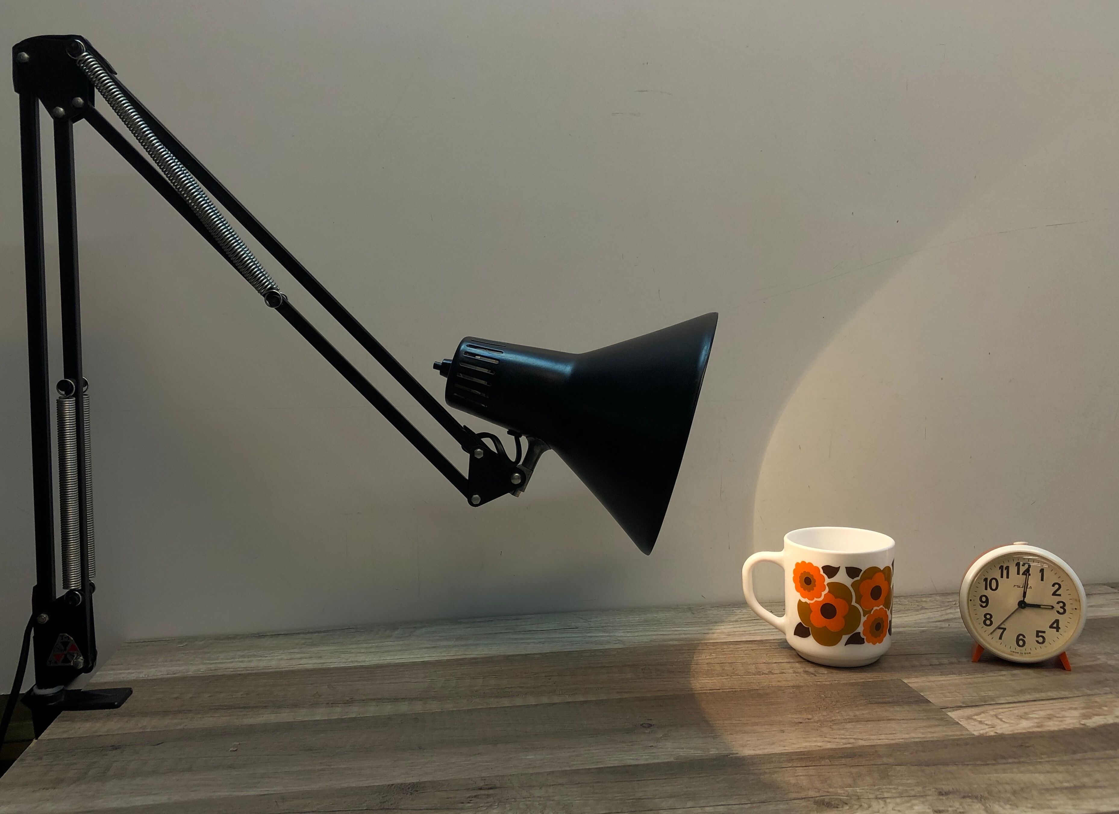 Office lamp architect twist t1 vintage design 70s black matte 2 available