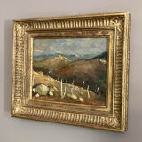 Tableau - Paysage - style post impressionnisme - bel encadrement