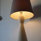 White ceramic table lamp - manufacture of Lunéville